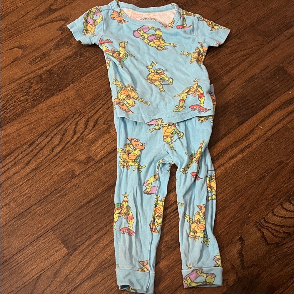 Kids Blue Ninja Turtle Cartoon Pajamas